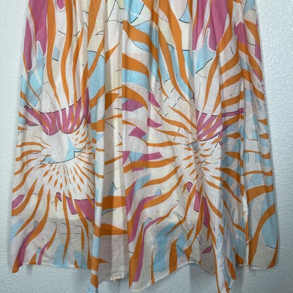 Maeve Anthropologie Skirt Womens Medium Abstract Midi Boho Lined Flowy Skirt - Picture 5 of 15